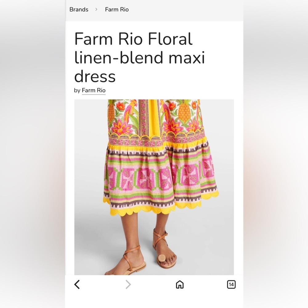 FARM Rio ARARAIS OFF-WHITE MIDI DRESS - Picture 9 of 12